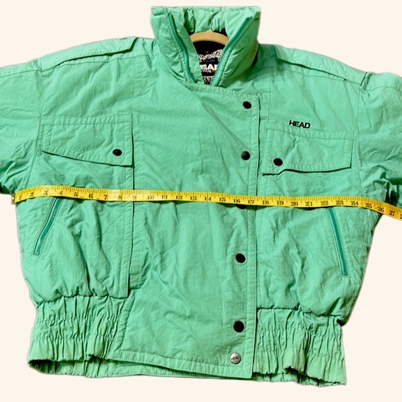 HEAD Ski Jacket Green Insulated Zip Snap Closure Pockets Winter Sports Womens - Picture 15 of 16